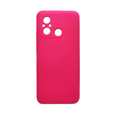 Чехол Silicone Cover с защитой камеры для Xiaomi Redmi 12С (фуксия)