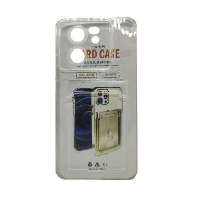 Чехол силиконовый с защитой камеры и кармашком для Xiaomi 13T/13 PRO (прозрачный)